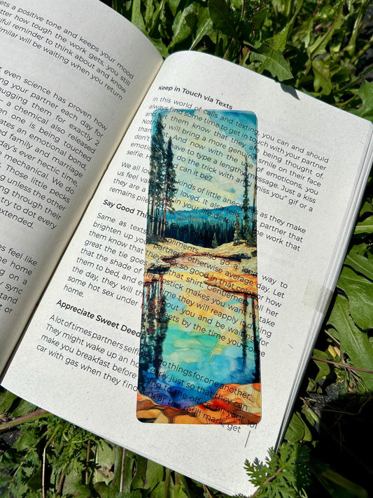 Yellowstone Hot Spring Bookmark – Nature-Inspired Design, Scenic U.S. National Park Souvenir, Unique Gift for Travelers & Book Lovers