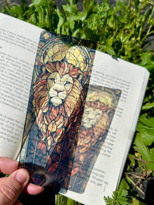 Brave Lion Bookmark – H. Potter Inspired, Gryffin House Art, Unique Gift for Potterheads & Book Lovers