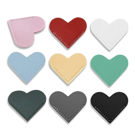 1 PCS Leather Bookmarks for Women with Heart Shape Cute Corner Bookmark Book Accessories for Reading Lovers Book