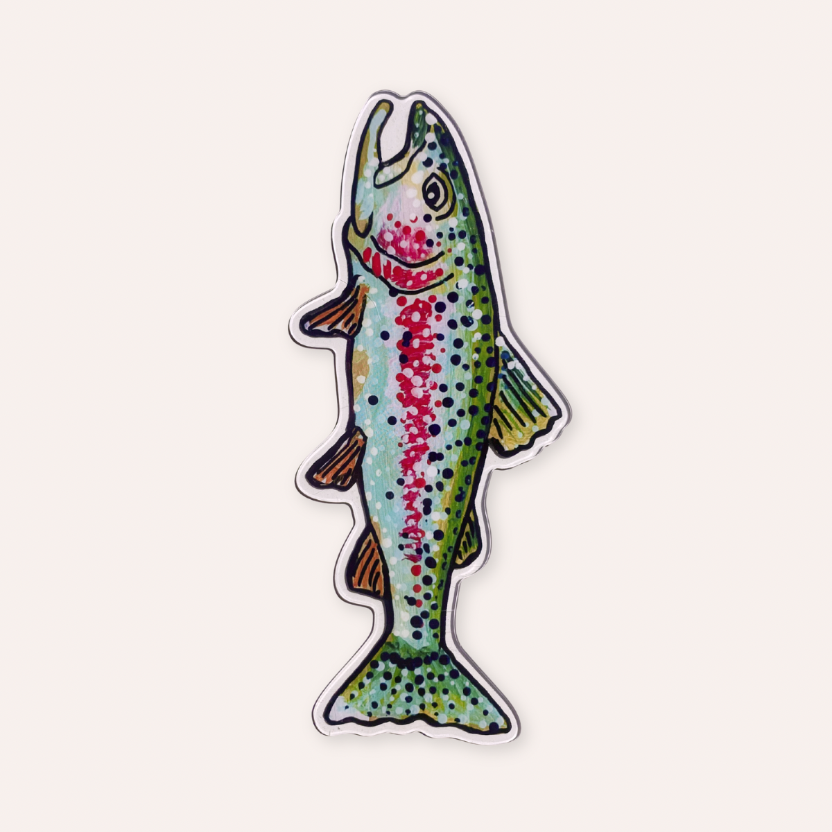 Rainbow Trout Die Cut Acrylic Bookmark