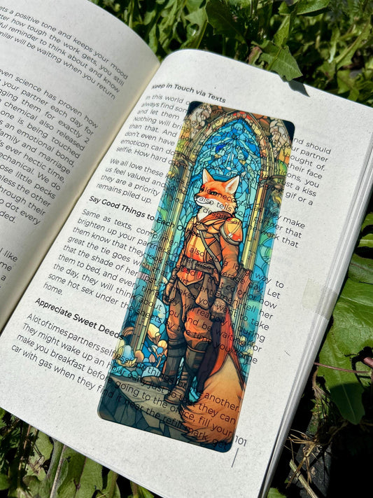 Blade of the Fox Bookmark – A Legendary Guardian of the Enchanted Woods, Wielding Magic and Mystery Between the Pages of Your Story