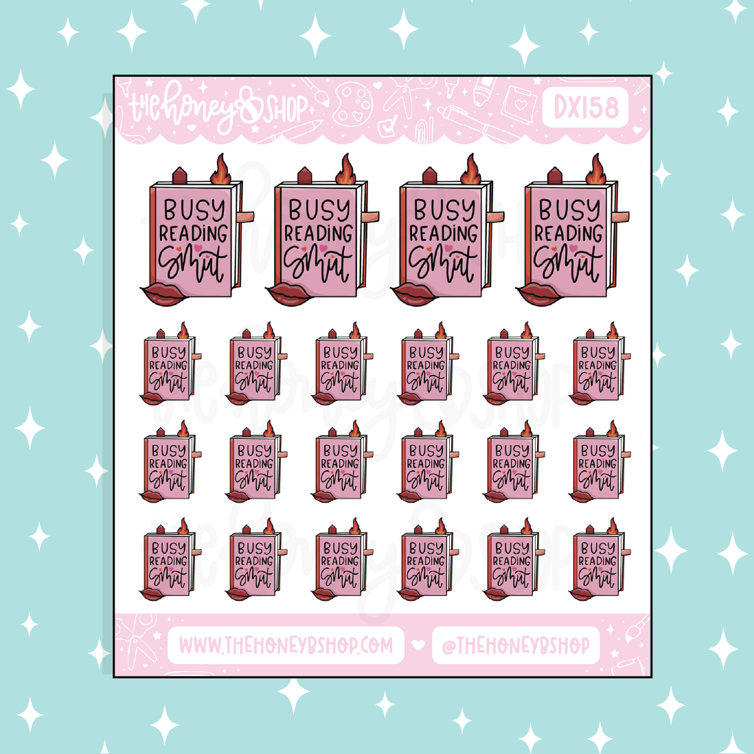 Busy Reading Smut Doodle Sticker