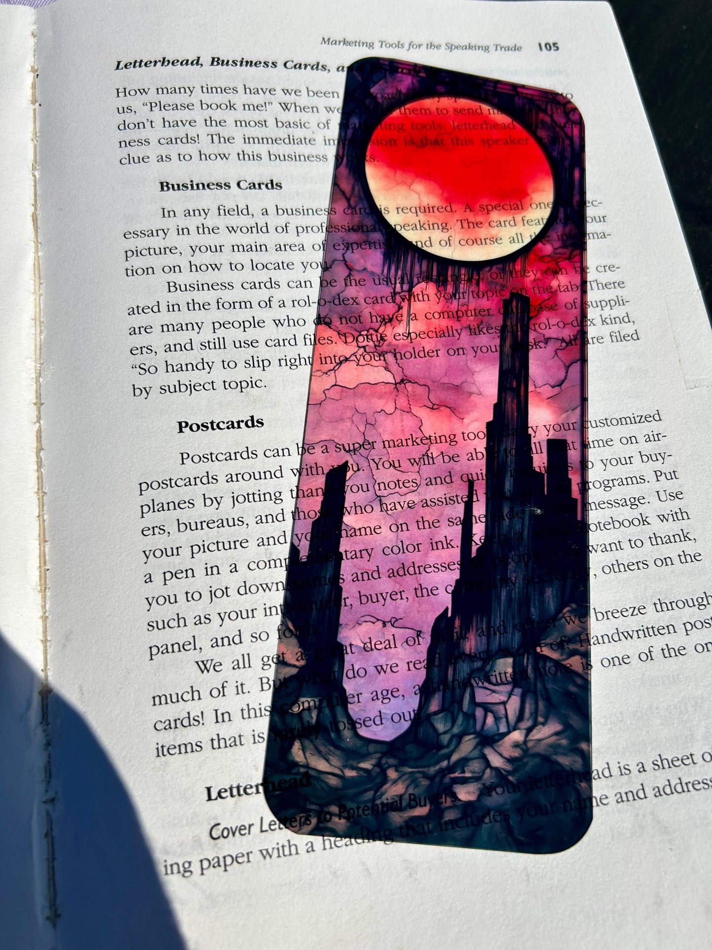 Blood Moon - Crimson Rise Bookmark – Dark Fantasy Art for Epic Readers, Red Moon
