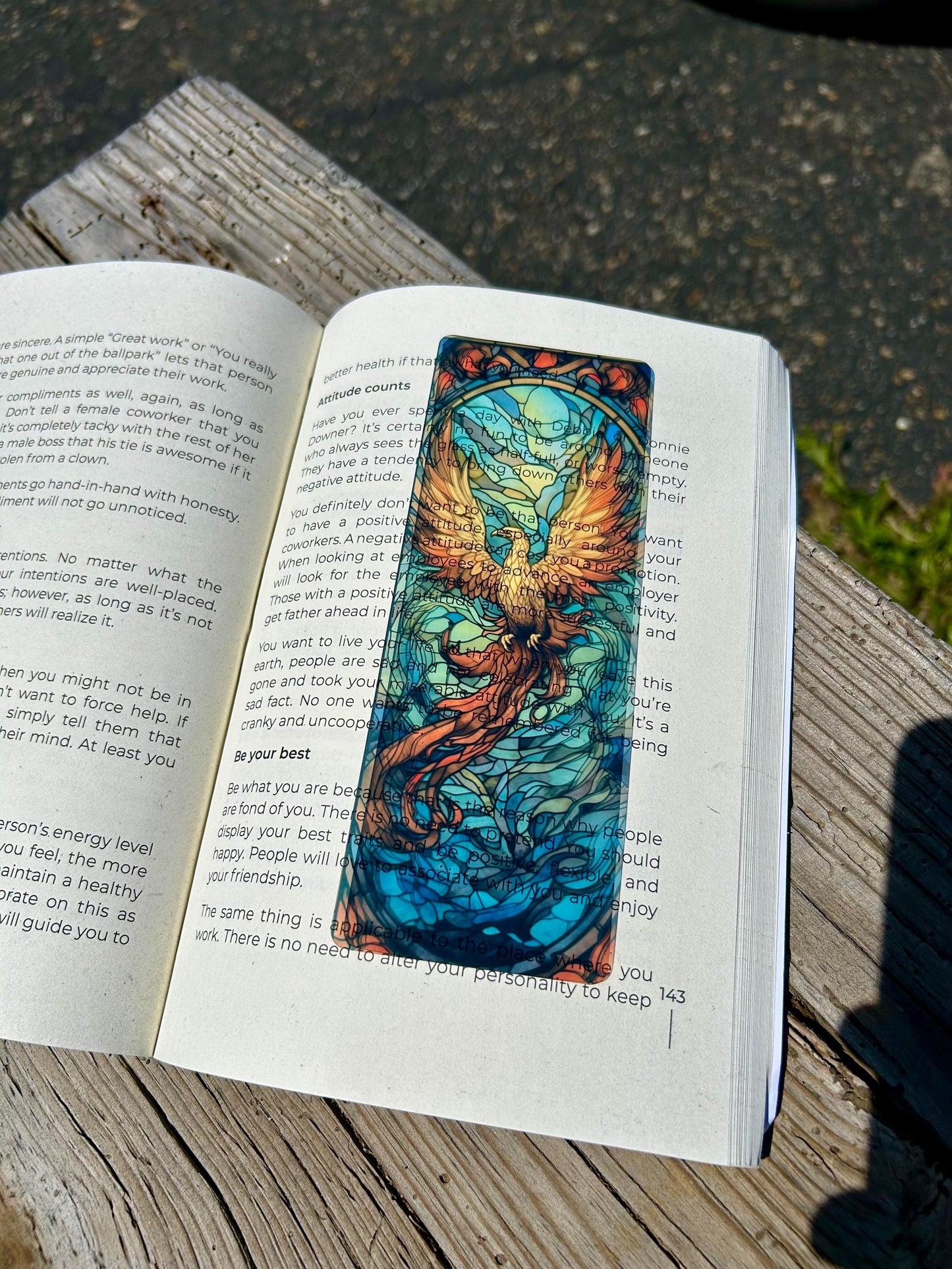 Rise from Ashes Phoenix Bookmark – Majestic Rebirth Design, Fiery Phoenix Rising