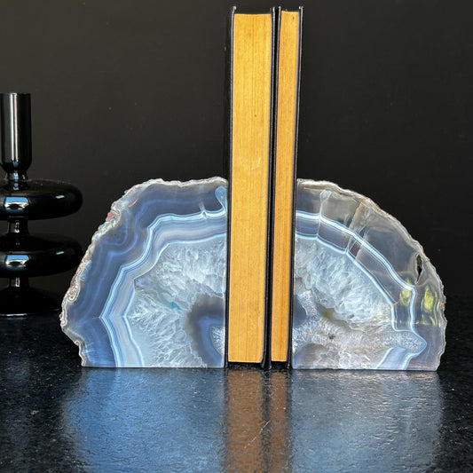 Agate Bookends, Supersized Geode bookends, Premium quality crystals, extra large geode bookends
