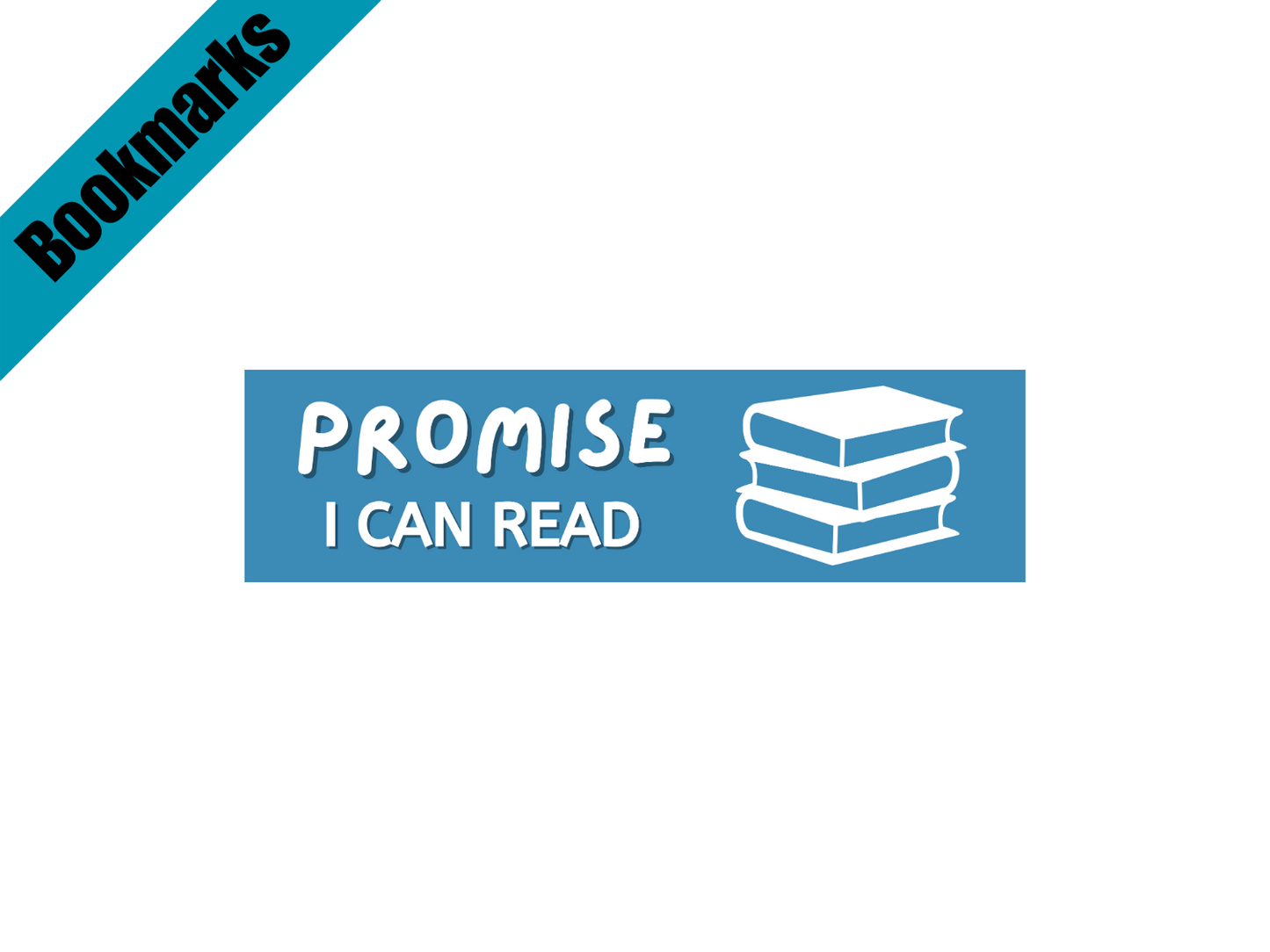 Promise I Can Read Bookmark - Blue | Sassy Reading Accessory | Laminated Cardstock | Book Lover Gift | Bookish Humor | Funny Page Marker
