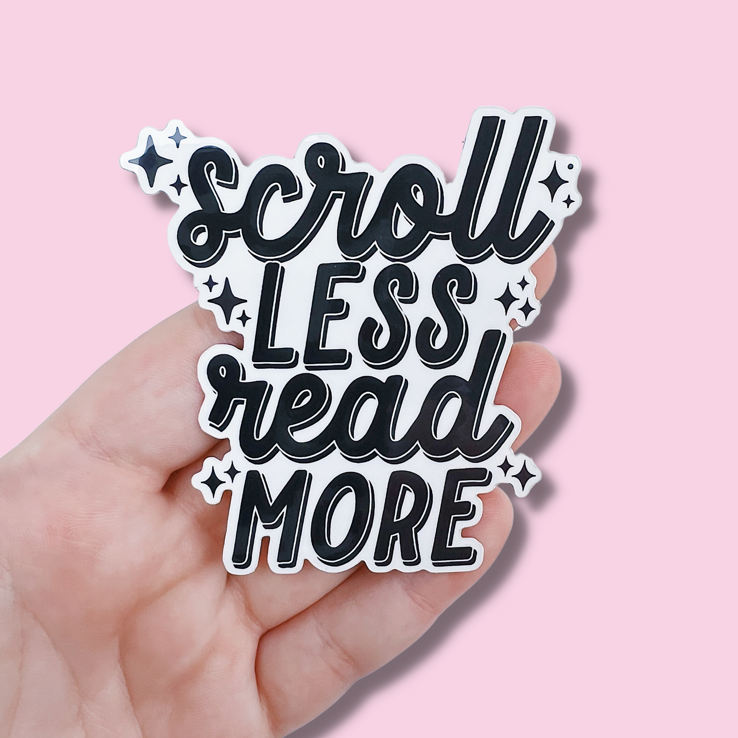 Scroll Less, Read More Vinyl Sticker Die Cut