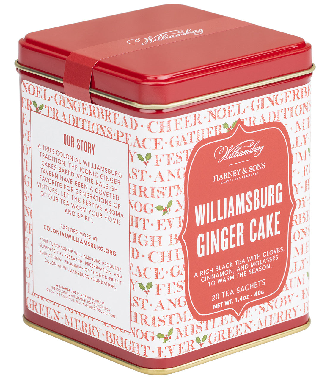 Williamsburg Ginger Cake Tin of 20 Sachets Sachets / Tin of 20 Sachets