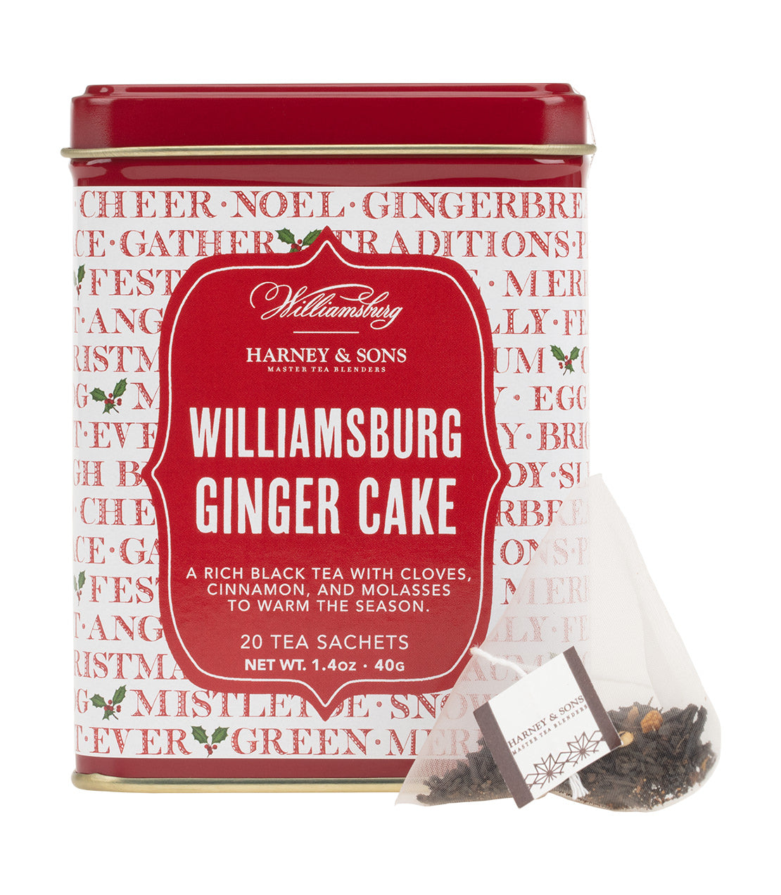 Williamsburg Ginger Cake Tin of 20 Sachets Sachets / Tin of 20 Sachets