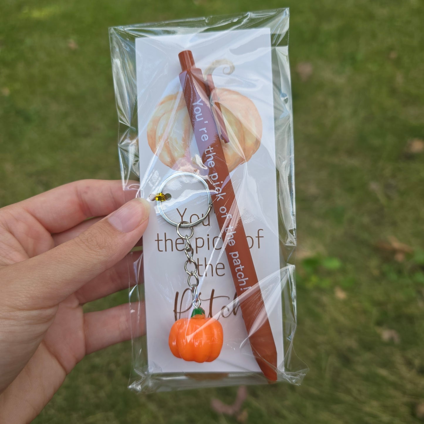 Fall Thanksgiving Pen Keychain Gift Set