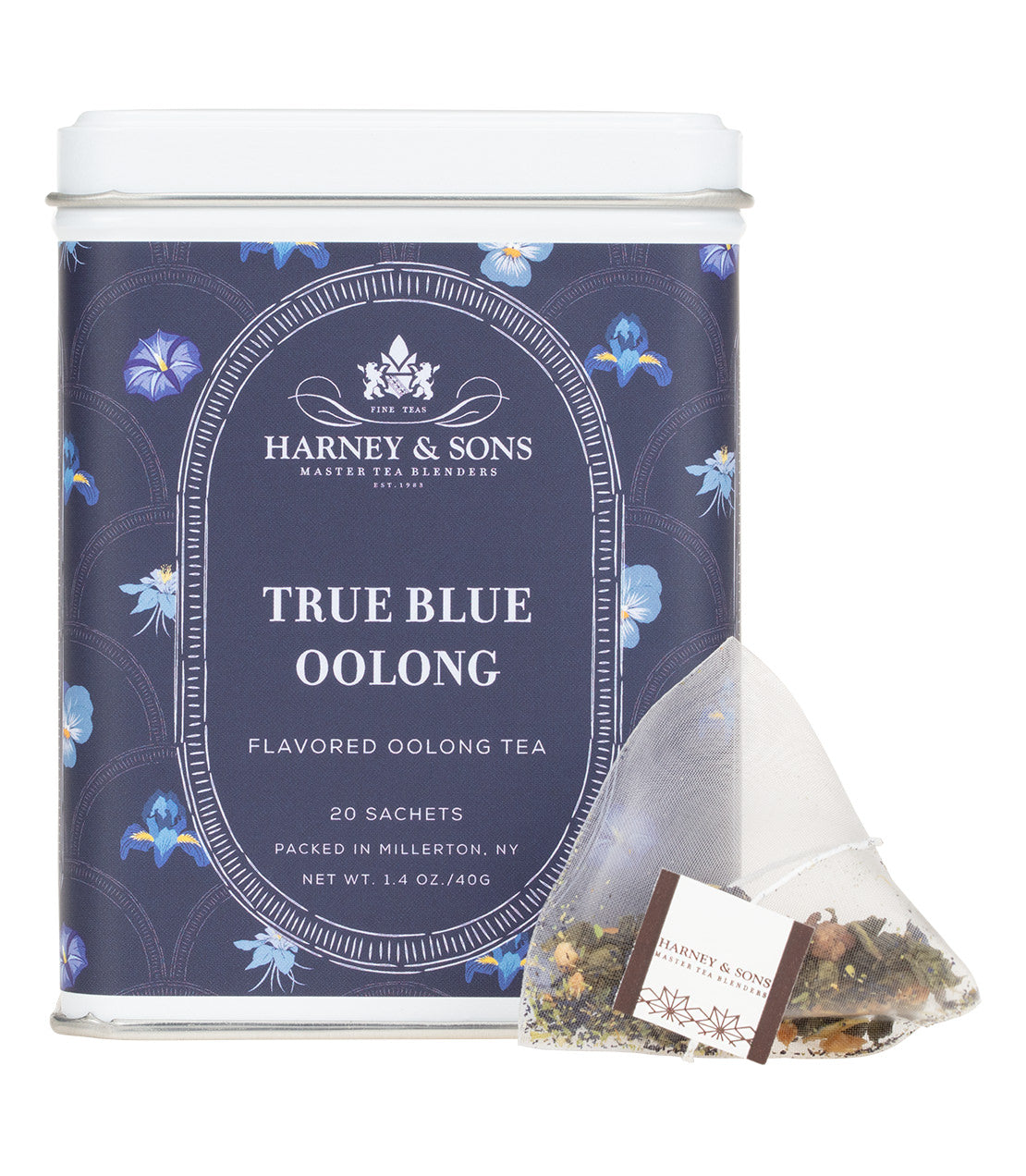 Oolong azul verdadero, lata de 20 sobres