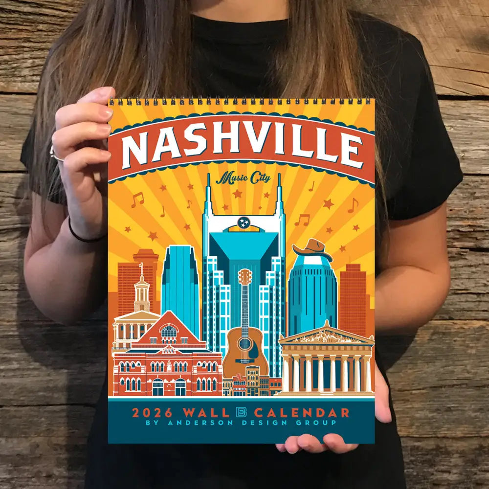 2026 Wall Calendar: Spirit of Nashville Books and Gifts