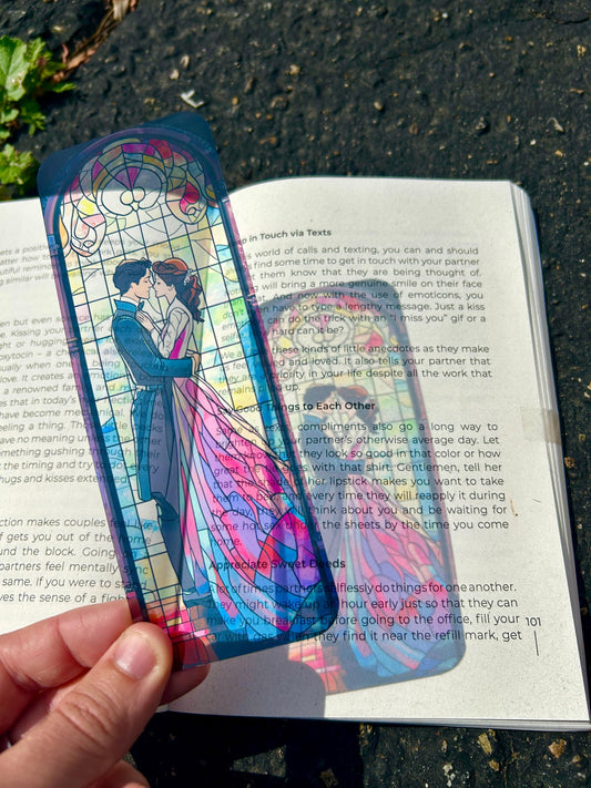 Elizabeth and Mr. Darcy Bookmark – Pride Inspired Prejudice, Classic Literary Gift, Romantic Jane Novel Austen Art