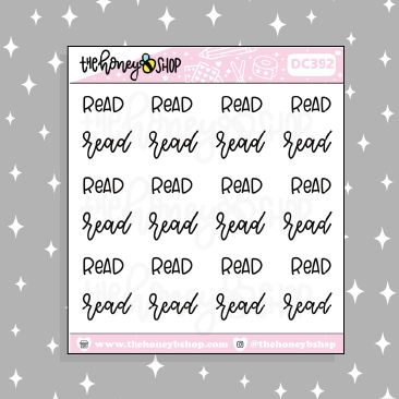 Read Lettering Doodle Sticker