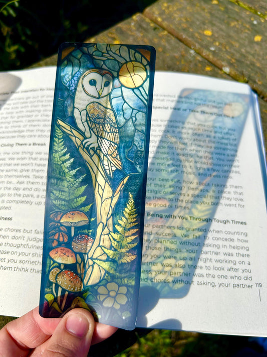 Magical Night Owl Forest Bookmark - Enchanting Owl, Moon and Forest Theme, Perfect for Owl Lovers, Book Lovers, Nature Enthusiasts