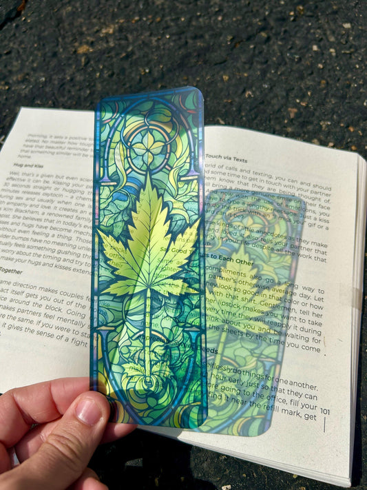 Marijuana Leaf Bookmark – Perfect Gift for Stoners, Cannabis Enthusiast Accessory, Unique Reading Gift for Weed Lovers