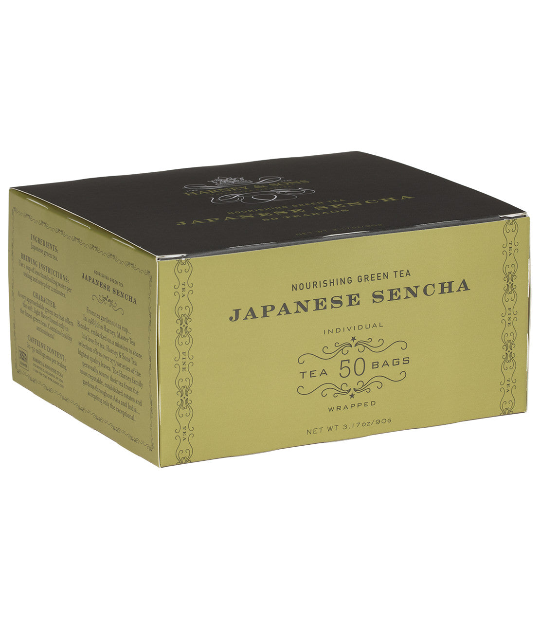 Té Sencha japonés, caja de 50 bolsitas envueltas