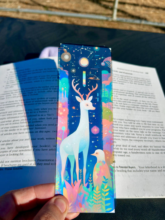 Celestial Constellation Bookmark with Mythic Animal Shapes in a Starry Sky – Dreamy Cosmic Art for Fantasy Readers and Myth Lovers
