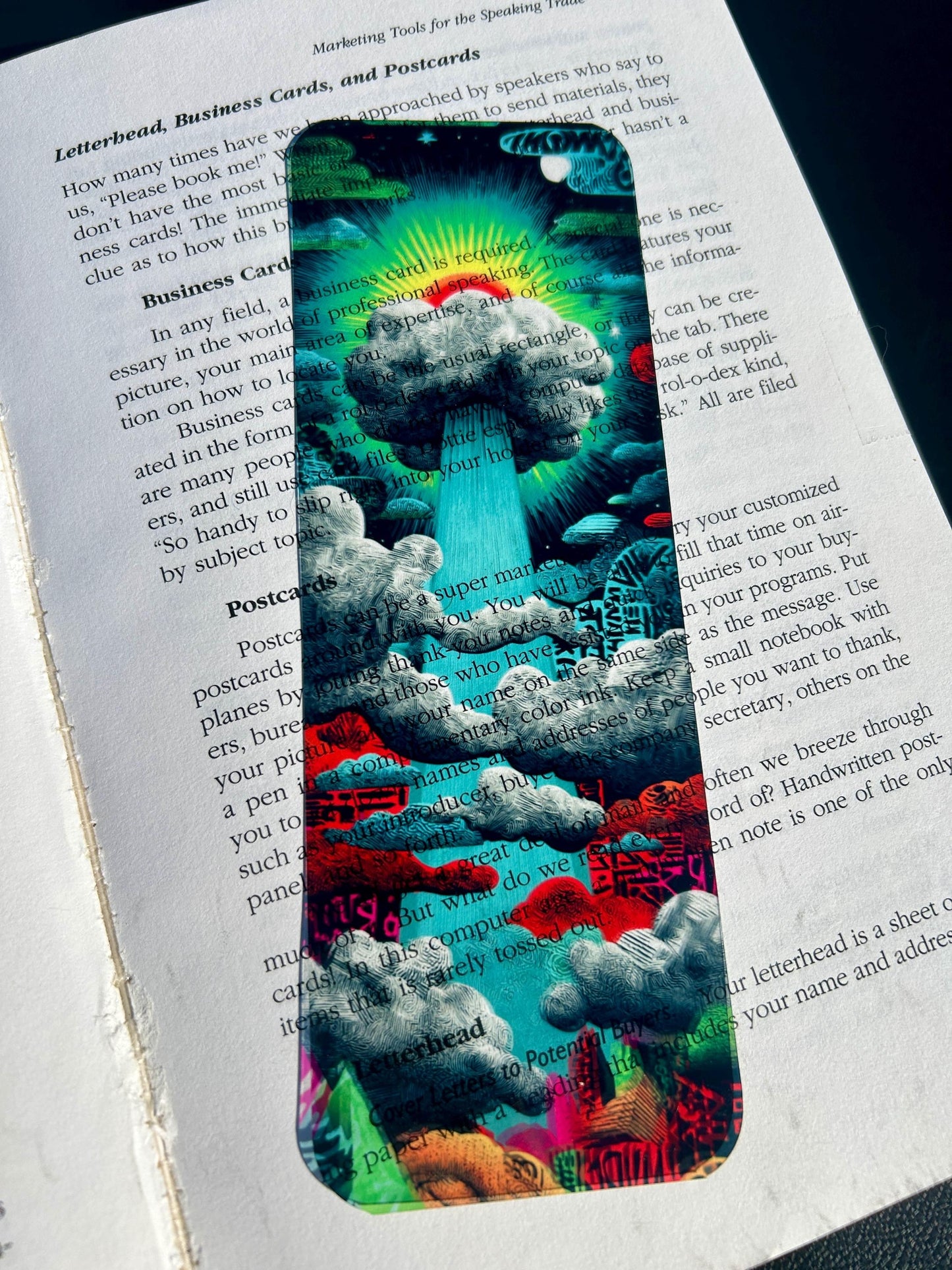 Fever Dream Bookmark, Surreal Sky, Gothic Cloudscape, Dark Fantasy Art for Readers