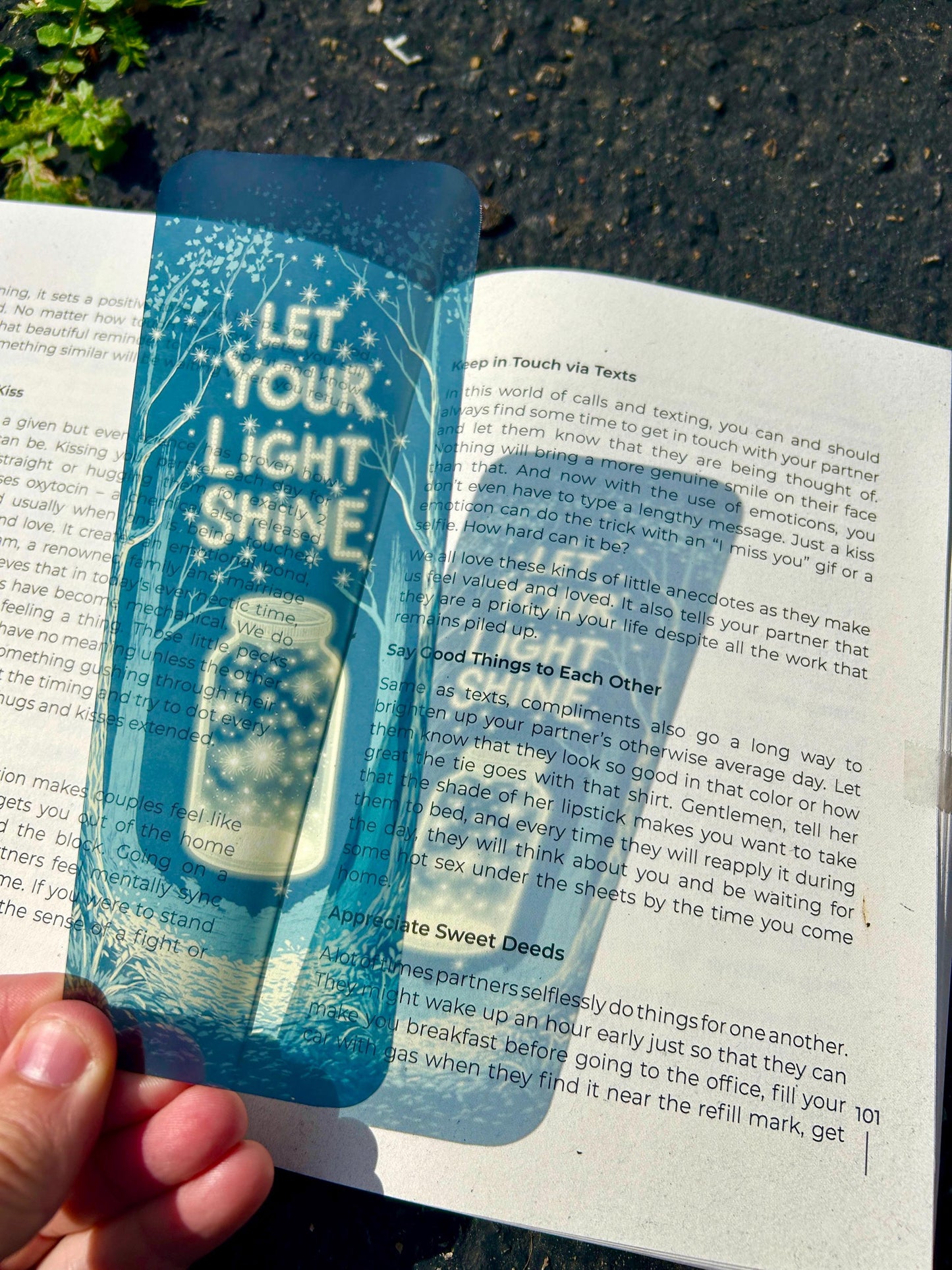 Let Your Light Shine Bookmark – Inspirational Gift for Her, Motivational Book Accessory, Uplifting Reading Gift