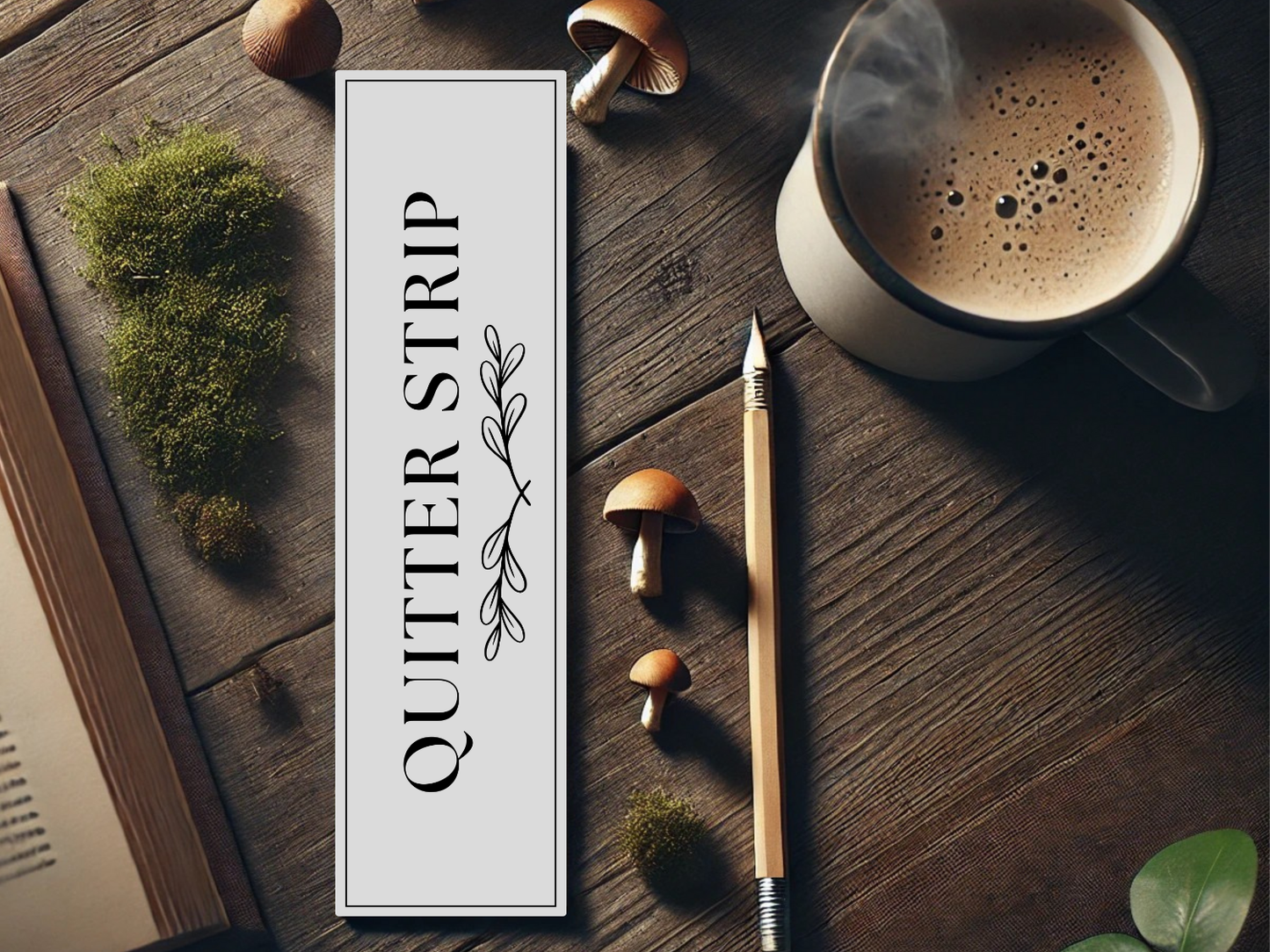 Quitter Strip Bookmark with a Floral Design | Laminated Bookmark | Book Lover Gift | Aesthetic Page Marker | Cute & Sassy Book Accessory