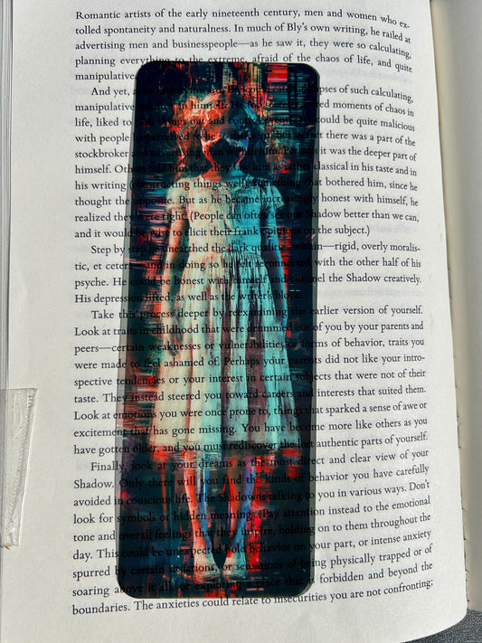 Translucent Horror Bookmark – Annabelle-Inspired Bookmark – Surreal Scary Gift for Readers – Darkcore Bookmark