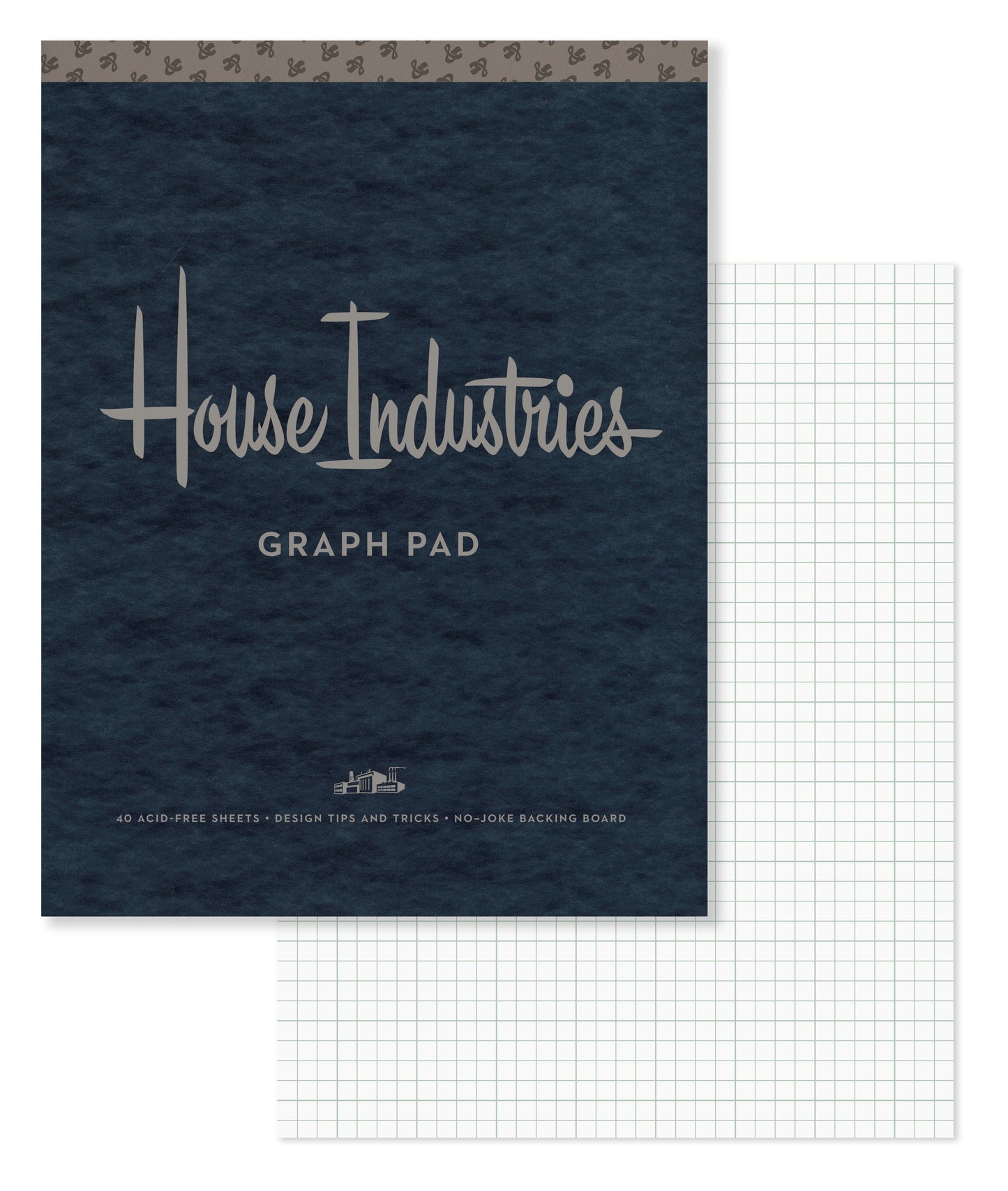 House Industries Graph Pad - 40 Acid-Free Sheets, Design Tips, Extra-Thick Backing Board (House Industries)
