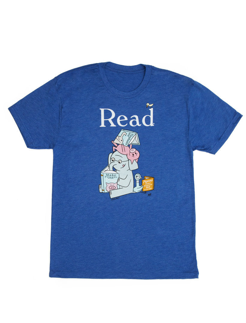 ELEPHANT & PIGGIE Read Unisex T-Shirt Large