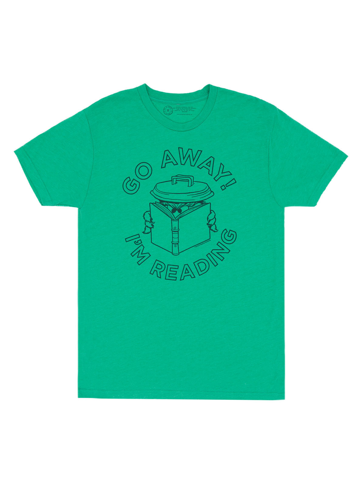 Sesame Street Oscar the Grouch: Go Away I'm Reading Unisex T-Shirt Small