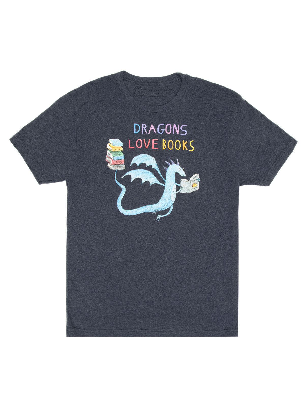 Dragons Love Books Unisex T-Shirt Small