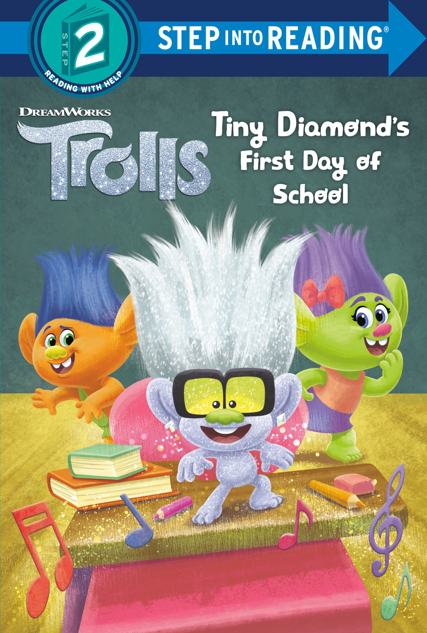 Tiny Diamond's First Day of School (DreamWorks Trolls) (Step into Reading)