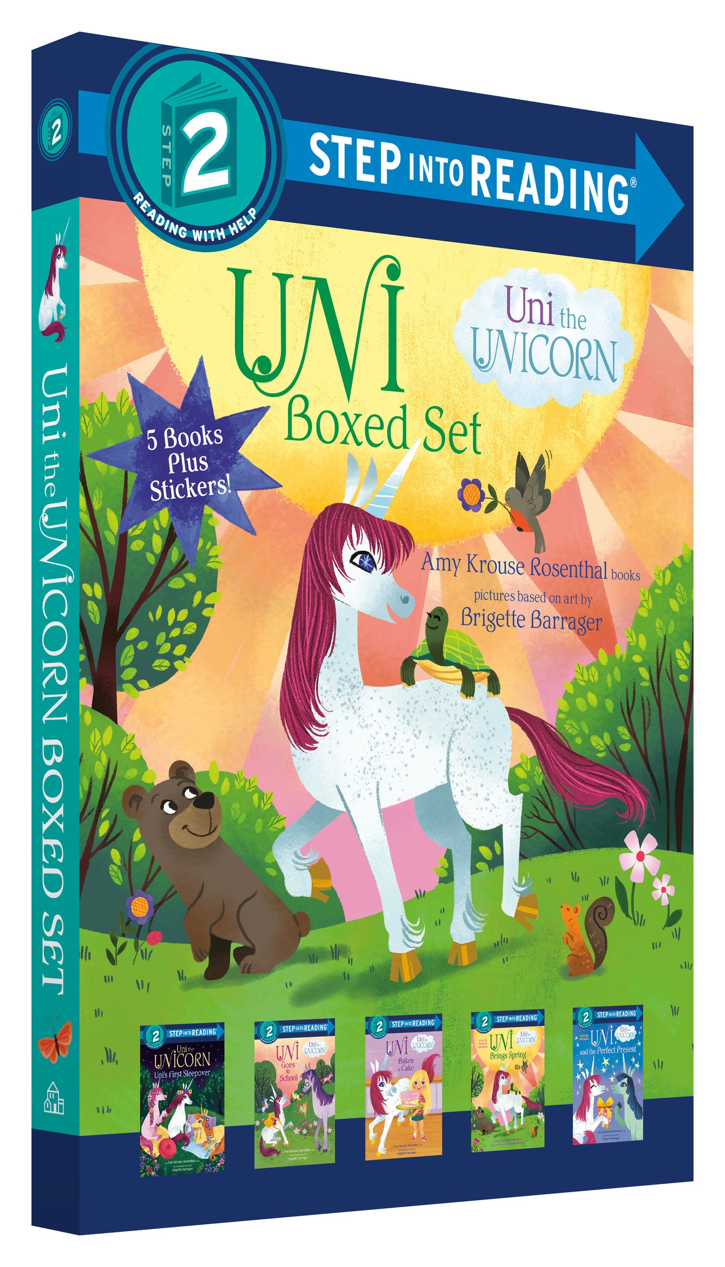 Uni the Unicorn Step into Reading Boxed Set - Uni Brings Spring; Uni's First Sleepover; Uni Goes to School; Uni Bakes a Cake; Uni and the Perfect Present (Step into Reading)