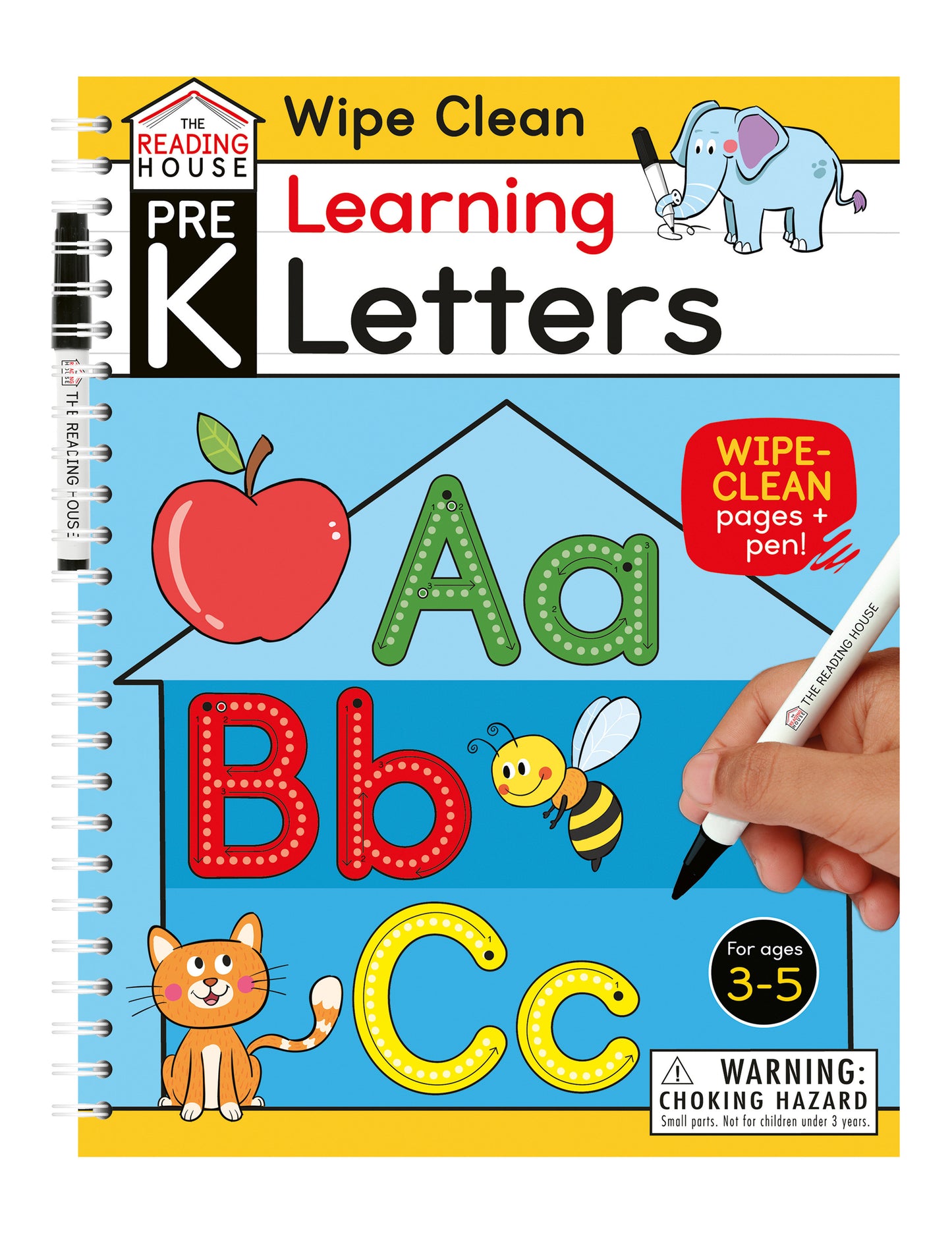 Learning Letters (Pre-K Wipe Clean Workbook) - Preschool Wipe Clean Activity Workbook, Ages 3-5, Letter Tracing, Uppercase and Lowercase, First Words, Learning to Write, and Handwriting Practice (The Reading House)