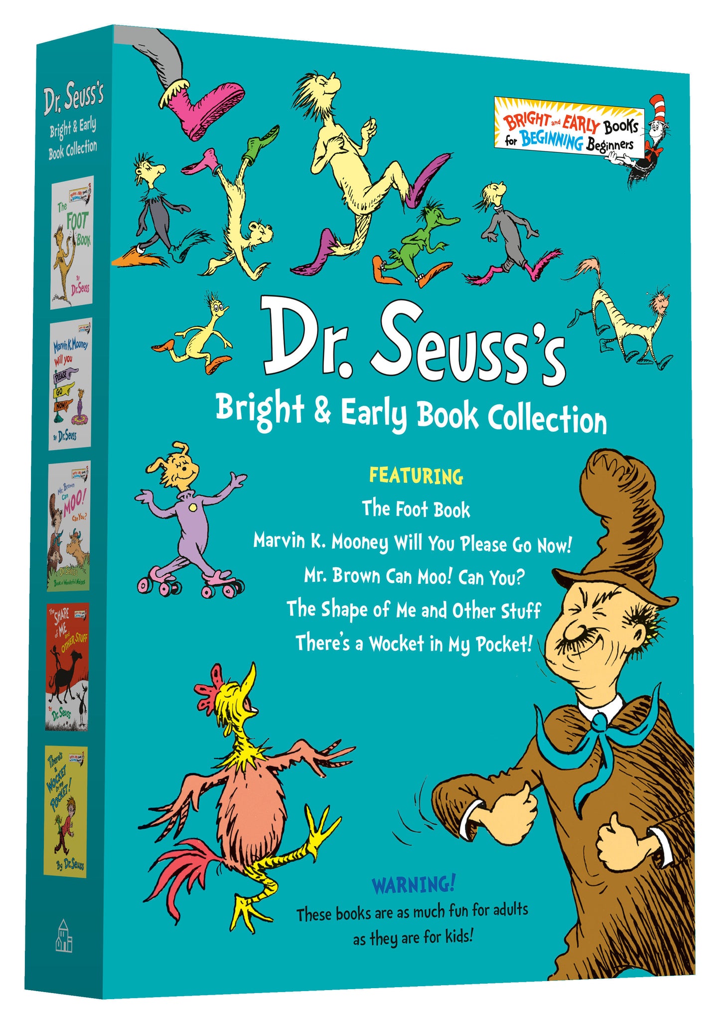 Dr. Seuss Bright & Early Book Boxed Set Collection - The Foot Book; Marvin K. Mooney Will You Please Go Now!; Mr. Brown Can Moo! Can You?, The Shape of Me and Other Stuff; There's a Wocket in My Pocket! (Bright & Early Books)