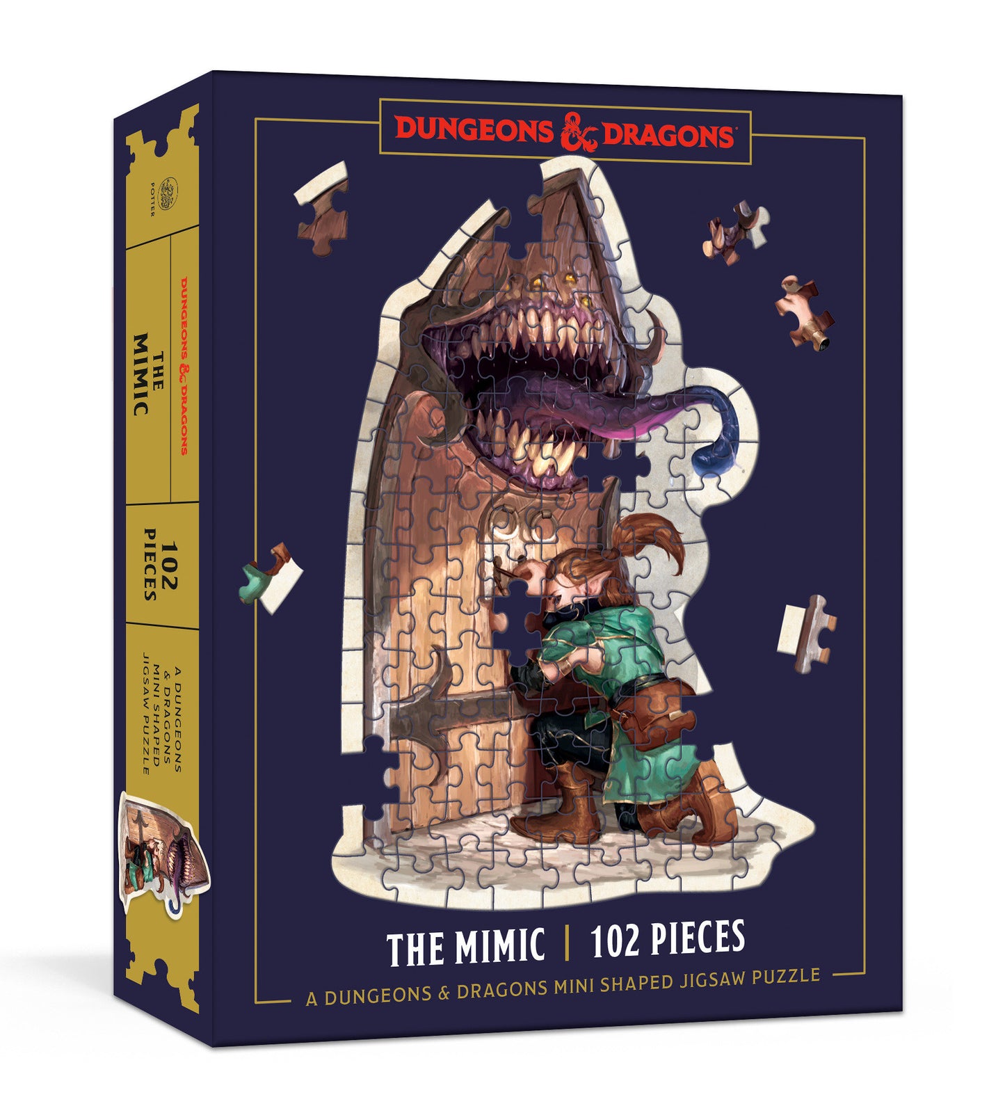 Dungeons & Dragons Mini Shaped Jigsaw Puzzle: The Mimic Edition - 102-Piece Collectible Puzzle for All Ages (Dungeons & Dragons)