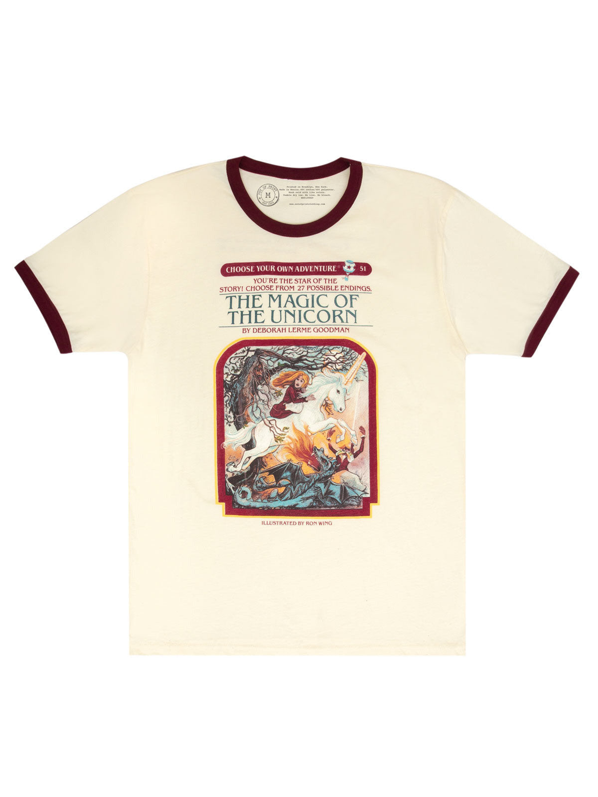 Choose Your Own Adventure: The Magic of the Unicorn Unisex Ringer T-Shirt Medium