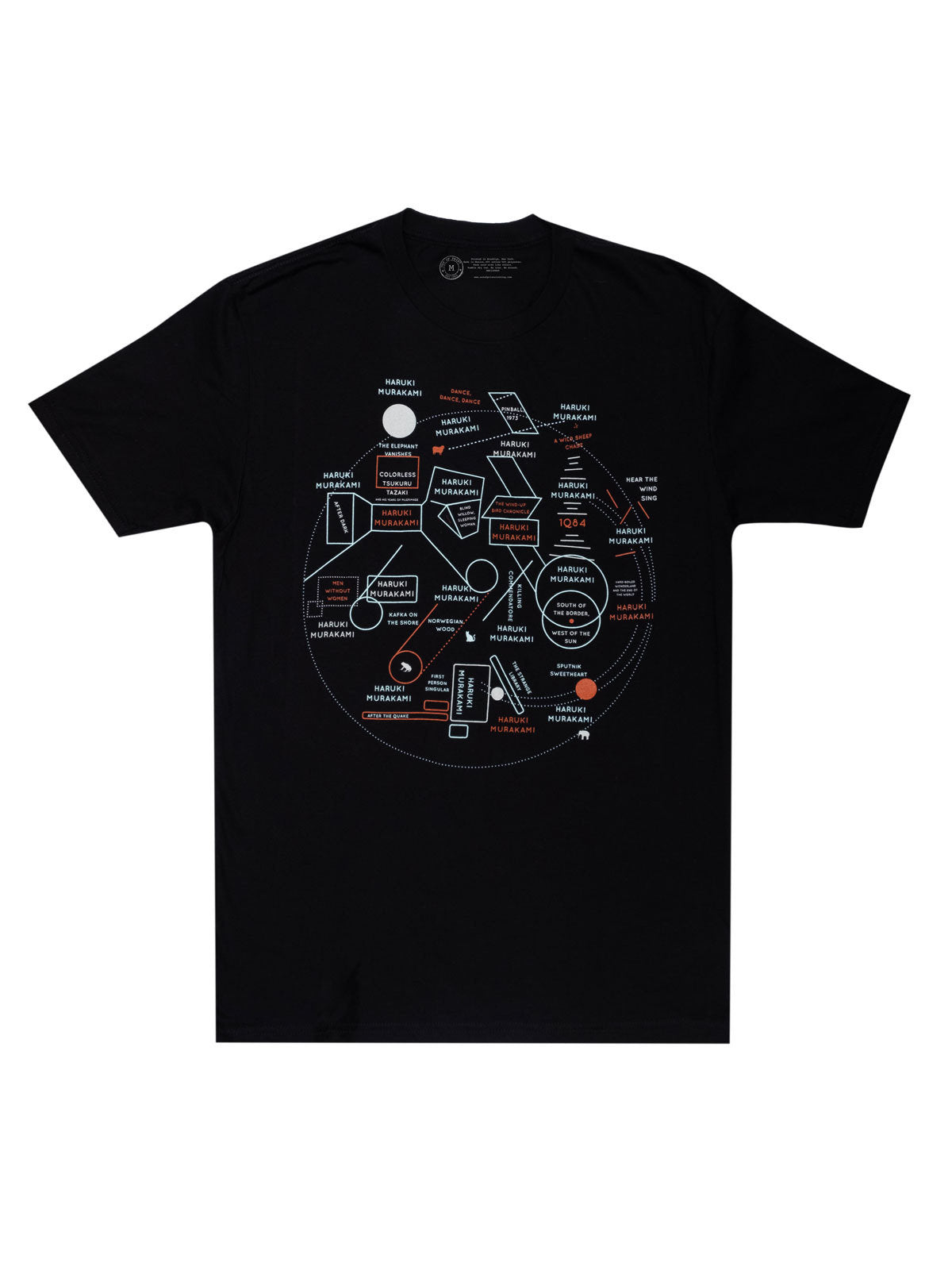 Haruki Murakami Novel Map Unisex T-Shirt X-Large