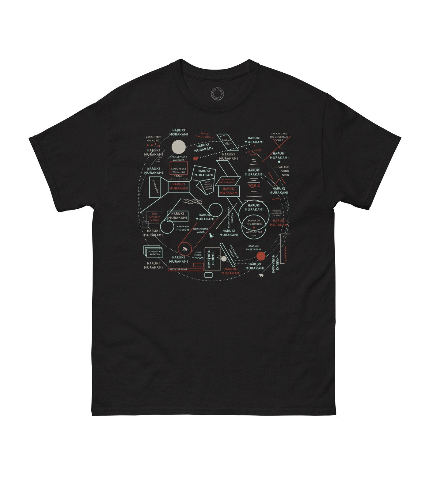 Haruki Murakami Novel Map Unisex T-Shirt XXXX-Large