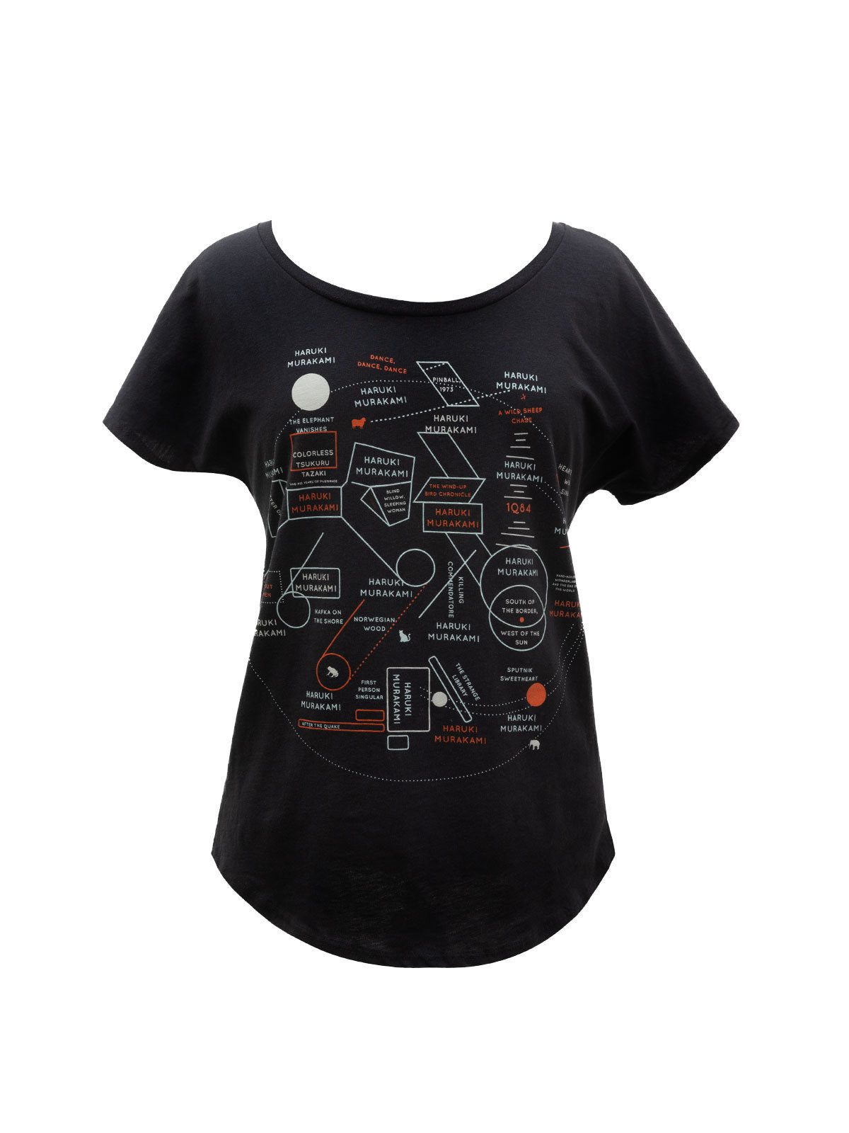 Haruki Murakami Novels Map Women's Relaxed Fit T-Shirt X-Large