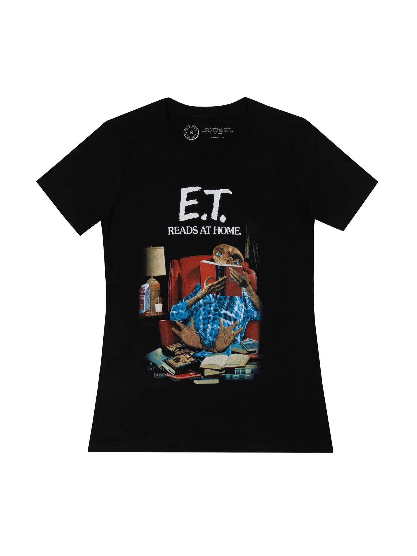 E.T. Reads at Home Women's Crew T-Shirt Medium