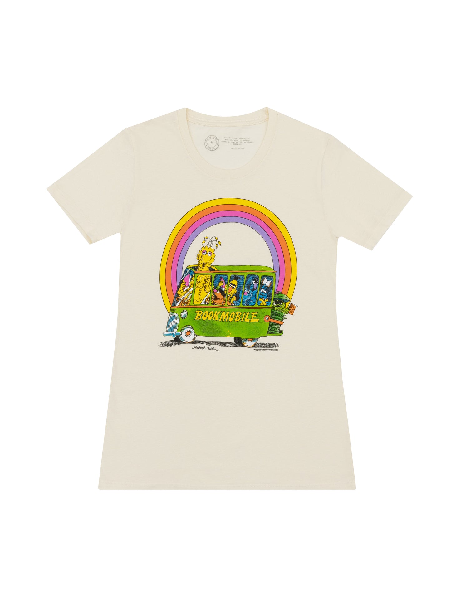 Sesame Street Bookmobile Women's Crew T-Shirt Medium