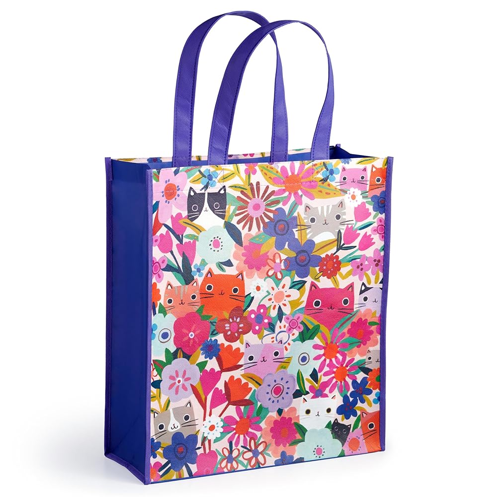 Blooming Cats Reusable Shopping Bag by Mudpuppy, Tara Lilly