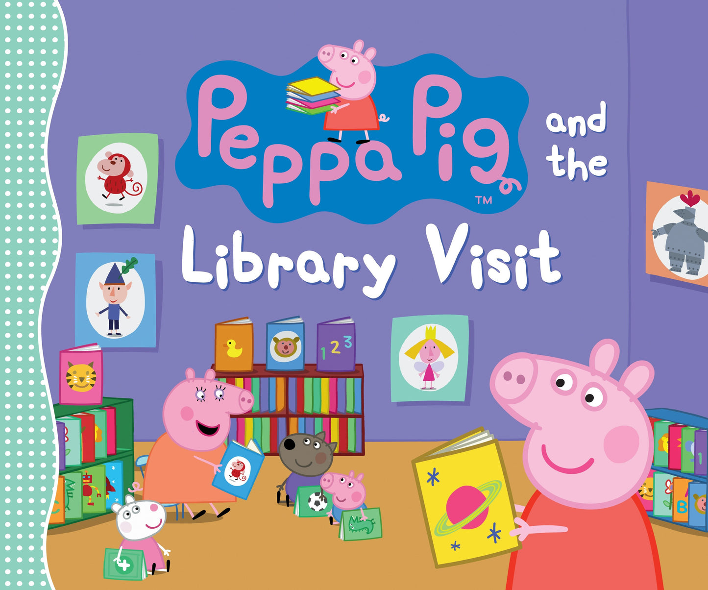Peppa Pig and the Library Visit - (Children's Picture Book About Going to the Library with Reversible Coloring Poster for Toddlers, Preschoolers, and Kids Ages 3-7) (Peppa Pig)