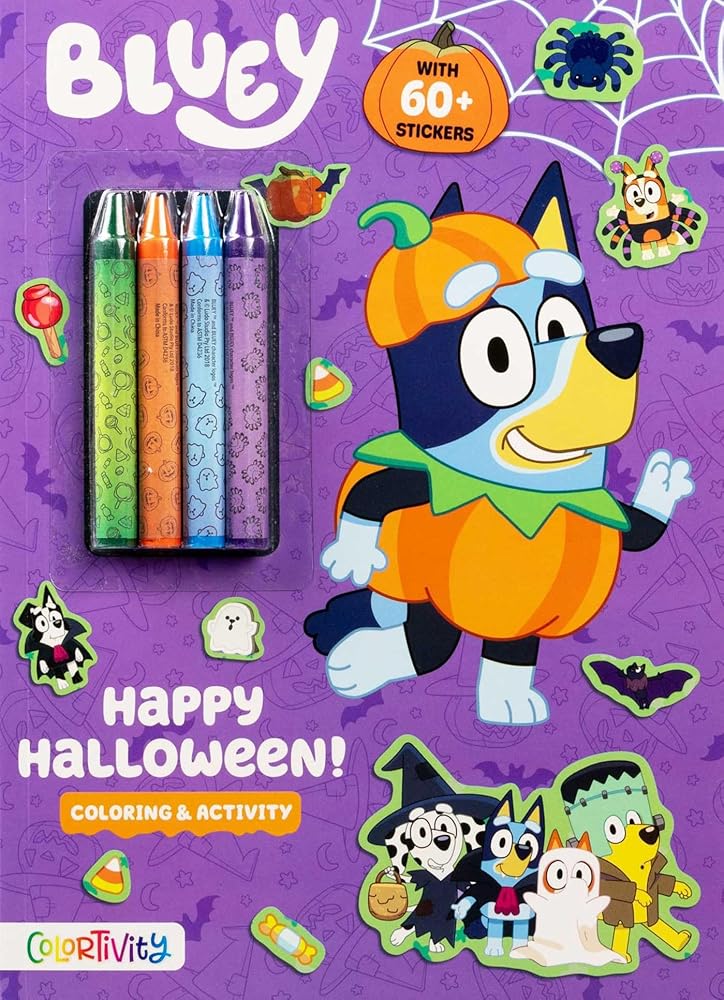Bluey Colortivity: Happy Halloween! (Color & Activity with Crayons) cover image
