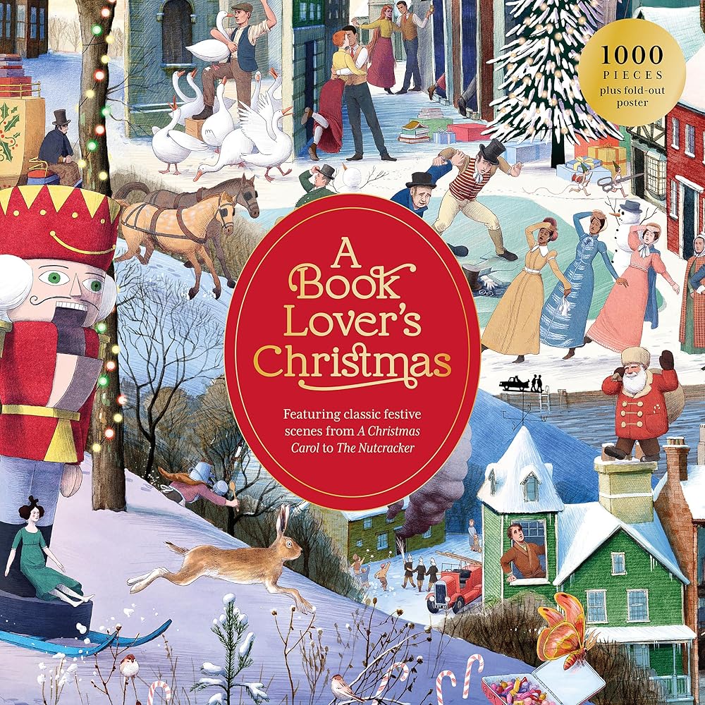 A Book Lover's Christmas 1000 Piece Puzzle: A 1000-Piece Jigsaw Puzzle by Michael Kirkham