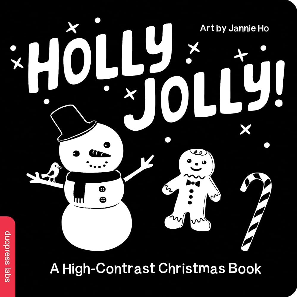 Holly Jolly! A High-Contrast Christmas Book: 8 cover image