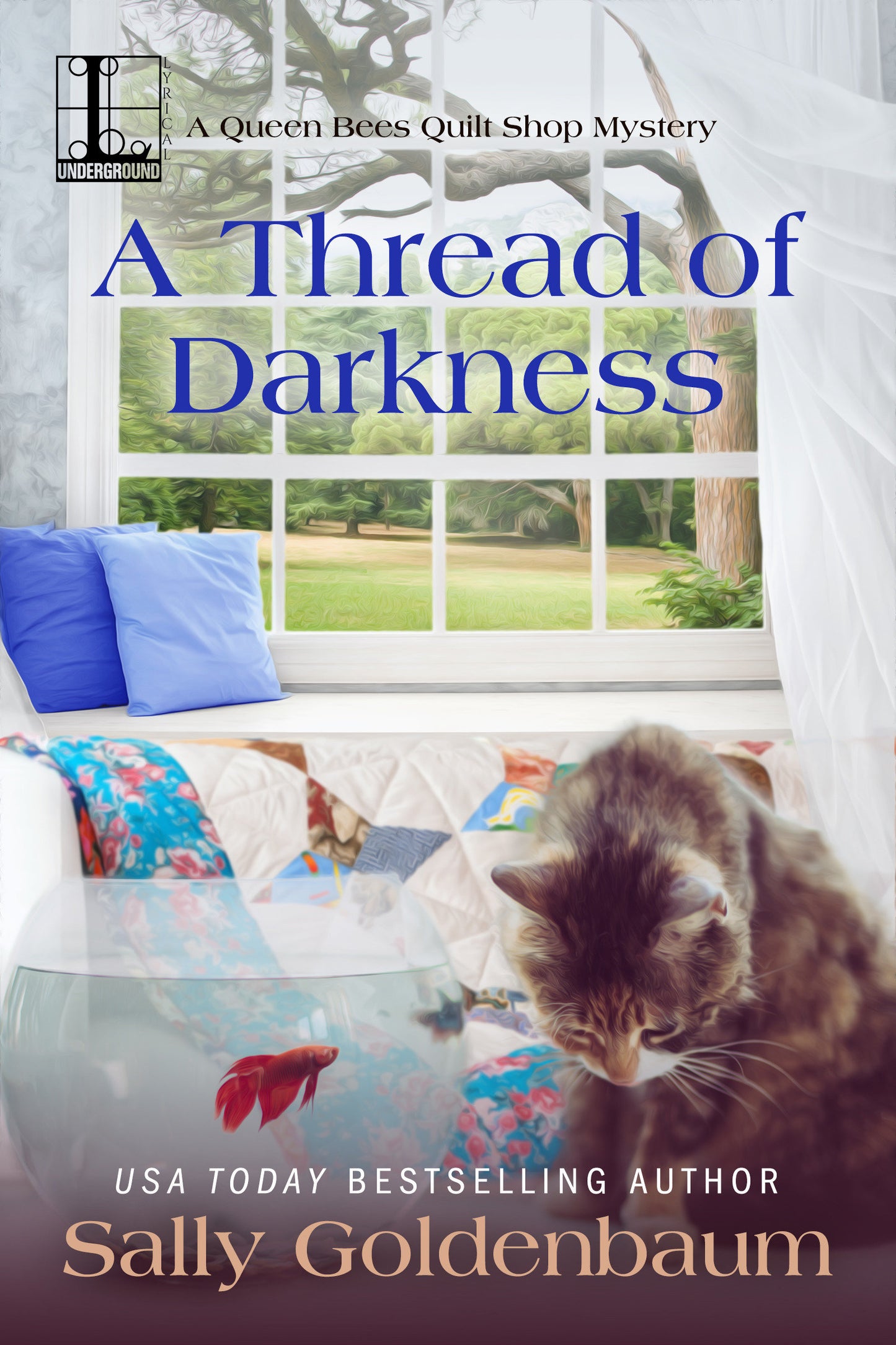 A Thread of Darkness (Queen Bees Quilt Shop) (Book:2)