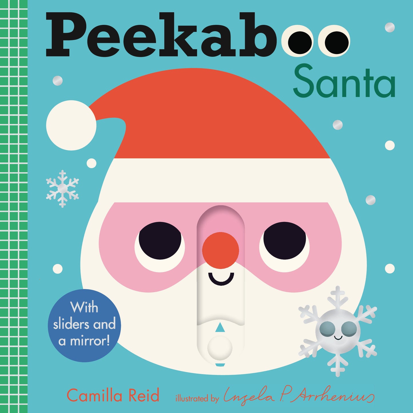 Peekaboo: Santa - (An Interactive Board Book for Babies & Toddlers with Mirror & Sliders to Push, Pull, or Turn. Cute Christmas Artwork Includes an Elf, Reindeer, Tree, & More.) (Peekaboo You)