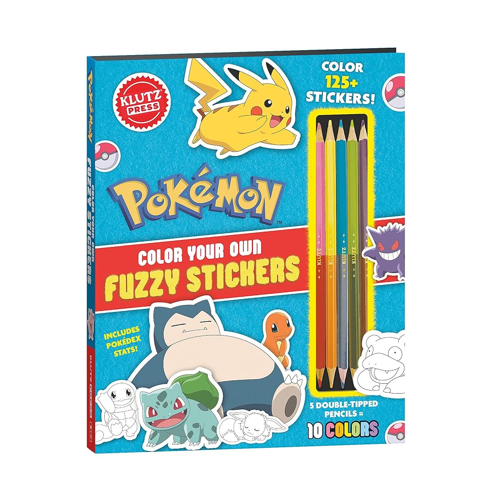 Pokémon Color Your Own Fuzzy Stickers by Editors of Klutz