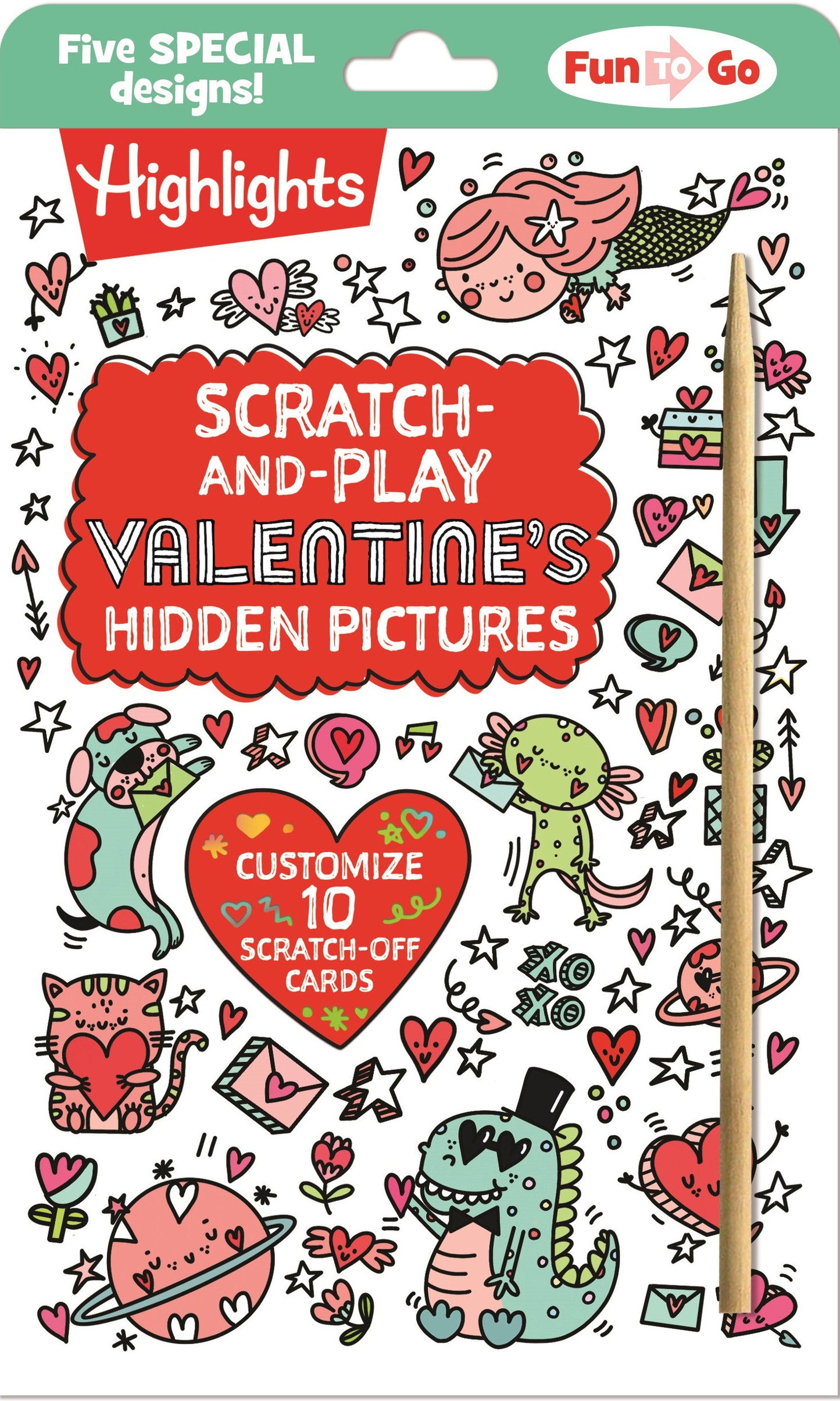 Scratch-and-Play Valentine's Hidden Pictures - Interactive Valentines Day Fun with Scratch-Off Designs, Hidden Pictures Puzzles and Cards for Kids to Create, Share and Enjoy (Highlights Fun to Go)